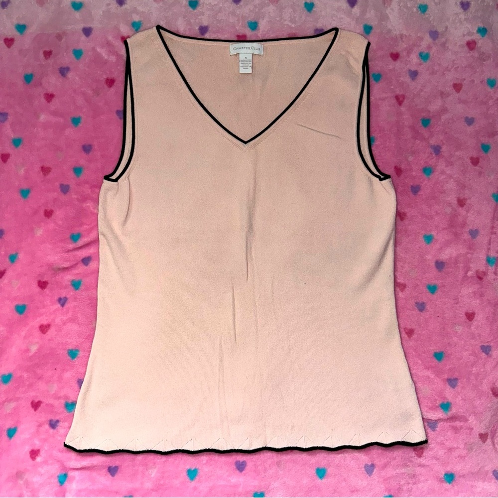 Charter club brand light pink tank blouse